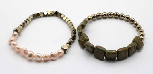 BrassPearls helmirannekorut