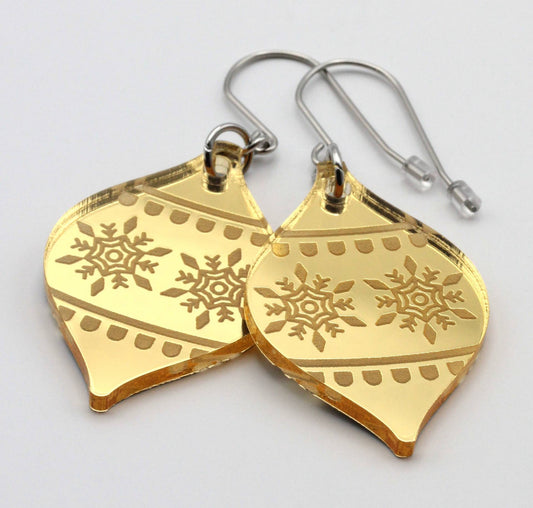 GoldenChristmas peiliakryyli korvakorut