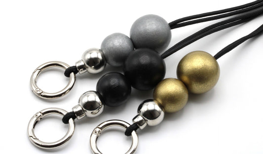 Avainnauha ClipRing - Silver&Black&Golden