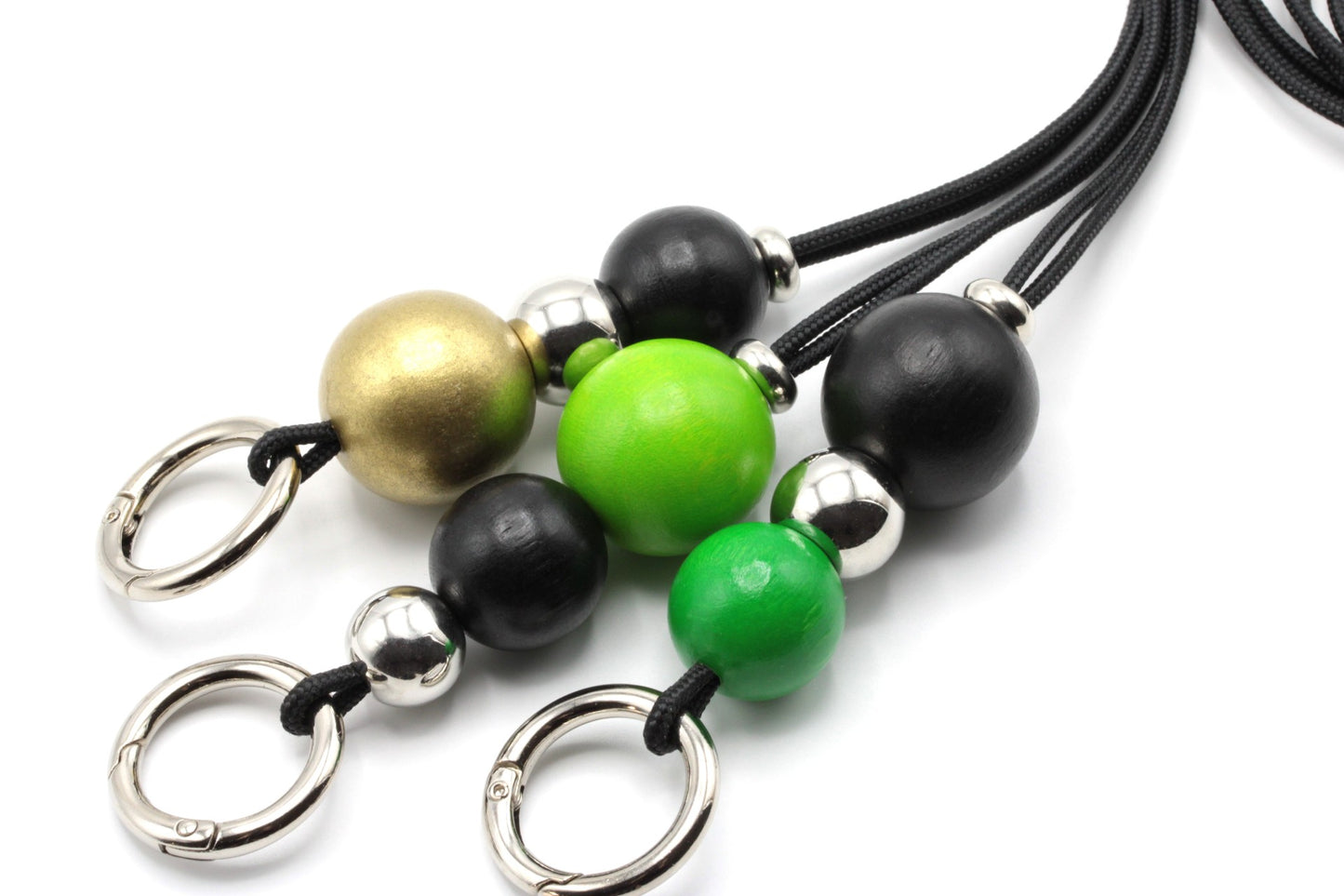 Avainnauha ClipRing - Green&Gold&Black