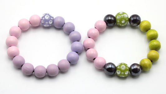 ColorJoy puuhelmi rannekorut