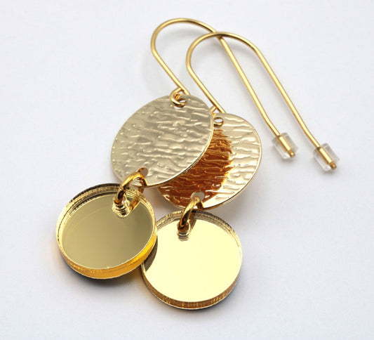 GoldenRounds peiliakryyli korvakorut