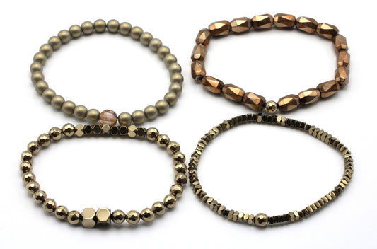 BrassBrown helmirannekorut