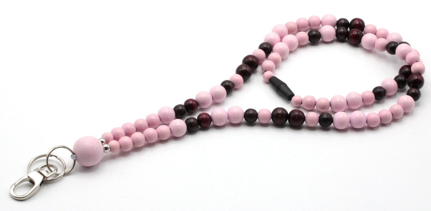 Avainnauha puuhelminen - PinkBerries