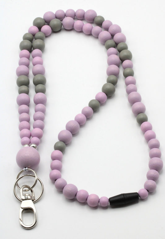 Avainnauha puuhelminen - LilacClay