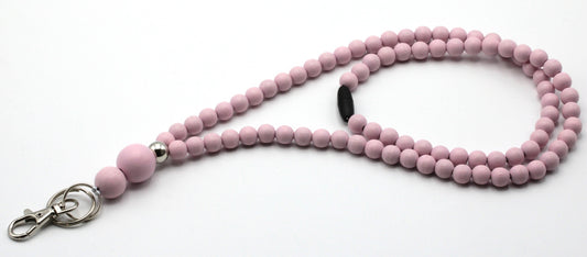 Avainnauha puuhelminen - Babypink