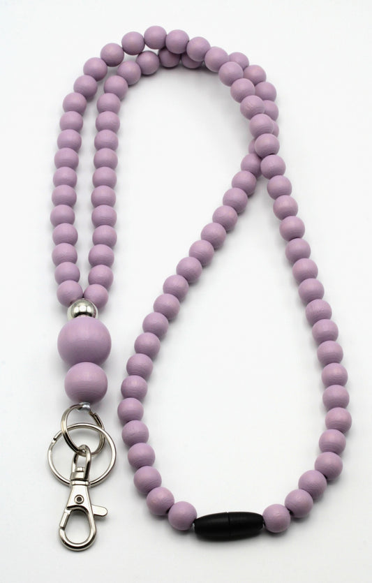 Avainnauha puuhelminen - Lilac