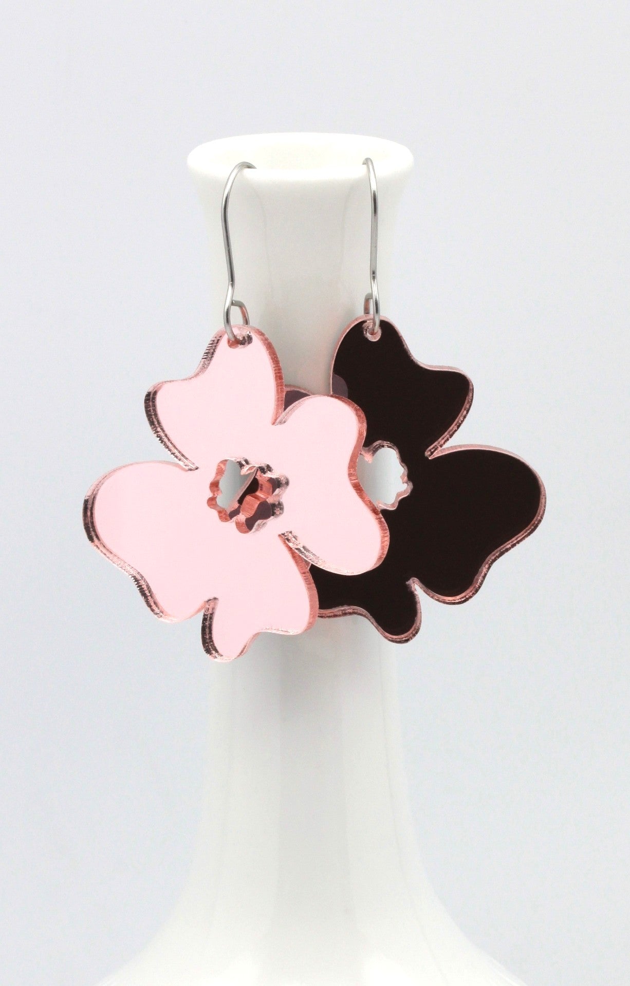 RosegoldFlowers peiliakryyli korvakorut