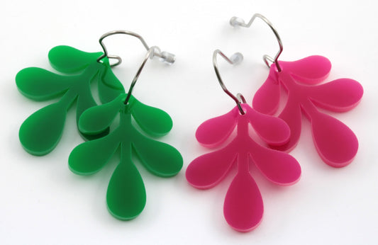 GreenFuchsia korvakorut