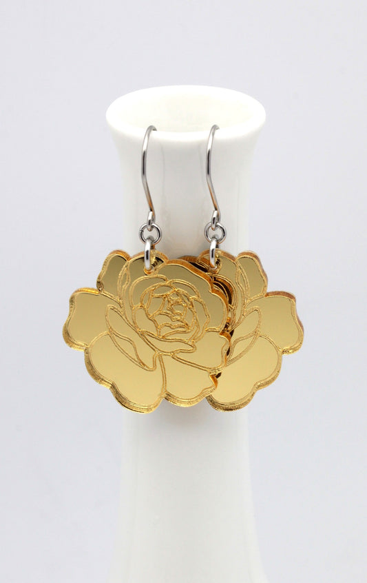 GoldenBeauty peiliakryyli korvakorut