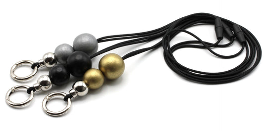 Avainnauha ClipRing - Silver&Black&Golden