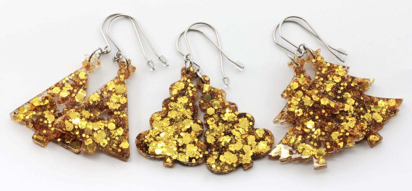 ChristmasGolden hartsikorvakorut