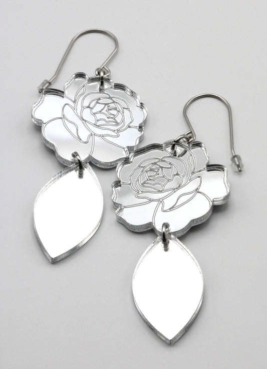 SilverRoses peiliakryyli korvakorut