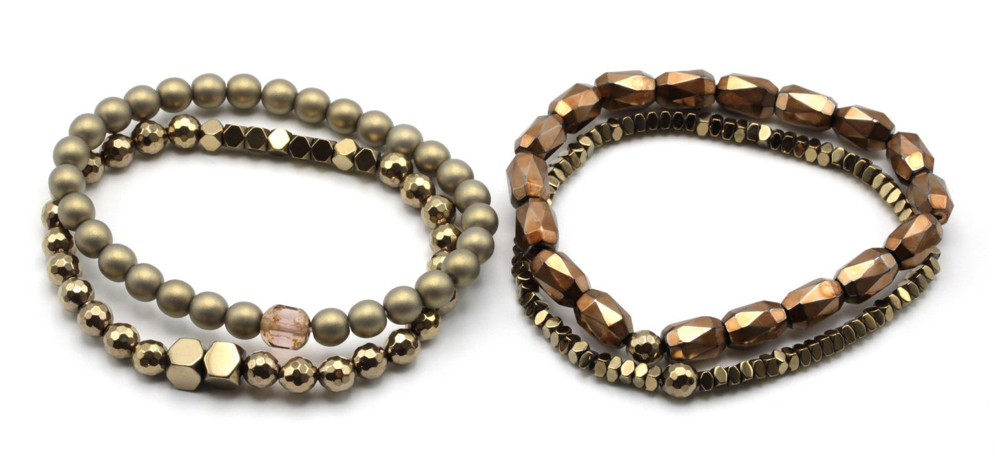 BrassBrown helmirannekorut