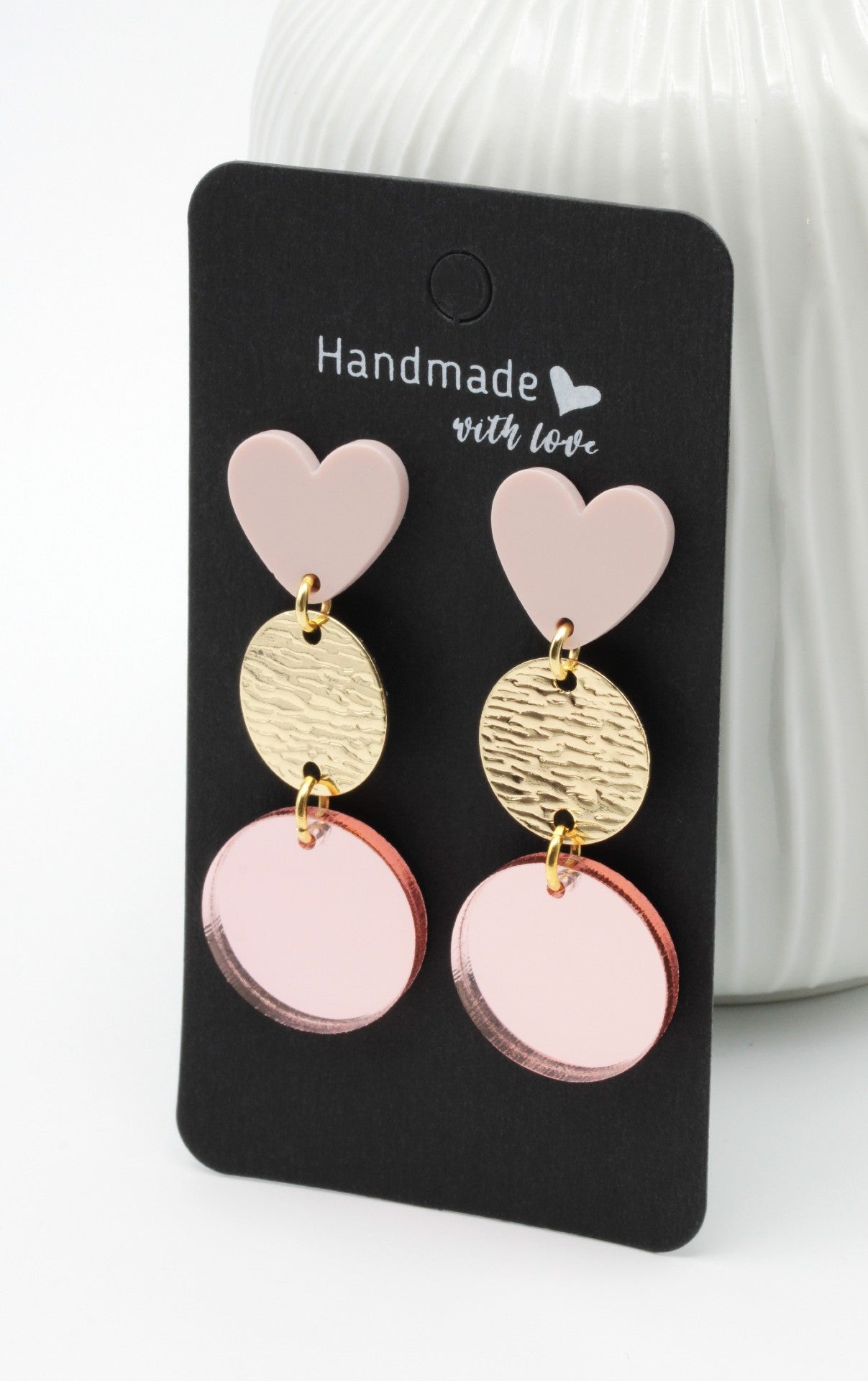 RosegoldHearts peiliakryyli korvakorut